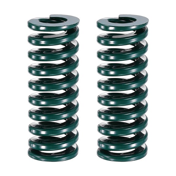 Uxcell 2Pcs Green Compression Spring 3/4" OD 2 Length, Alloy Steel Flat Wire, Die Spring Compression for Industrial Moulds Automotive Precision Equipment, 0.1350.165" Coil Wire