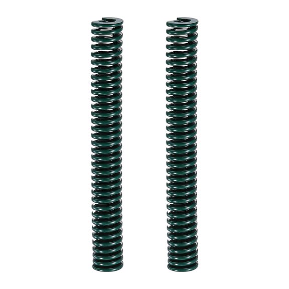 Uxcell 2Pcs Green Compression Spring 3/8" OD 3 Length, Alloy Steel Flat Wire, Die Spring Compression for Industrial Moulds Automotive Precision Equipment, 0.0590.08" Coil Wire
