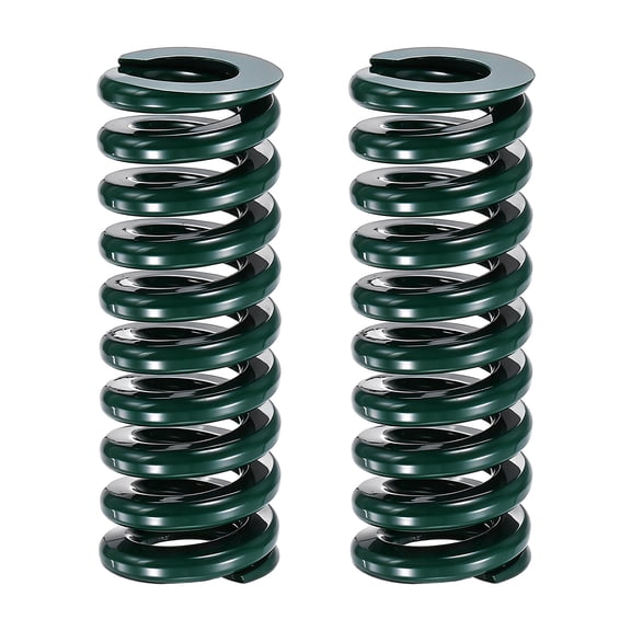 Uxcell 2Pcs Green Compression Spring 5/8" OD 1.75 Length, Alloy Steel Flat Wire, Die Spring Compression for Industrial Moulds Automotive Precision Equipment, 0.110.126" Coil Wire