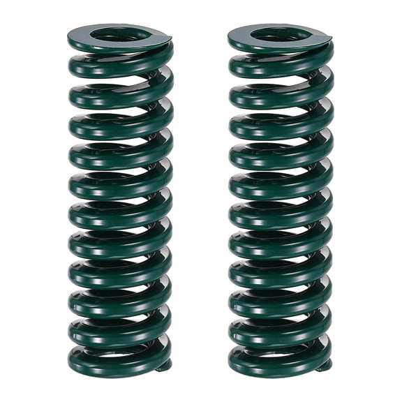 Uxcell 2Pcs Green Compression Spring 5/8" OD 2 Length, Alloy Steel Flat Wire, Die Spring Compression for Industrial Moulds Automotive Precision Equipment, 0.110.126" Coil Wire