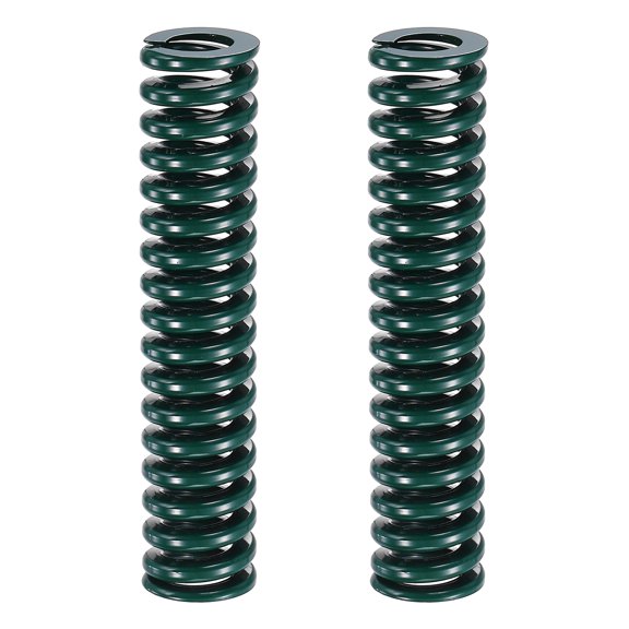 Uxcell 2Pcs Green Compression Spring 5/8" OD 3 Length, Alloy Steel Flat Wire, Die Spring Compression for Industrial Moulds Automotive Precision Equipment, 0.110.126" Coil Wire