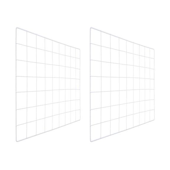 Uxcell 2Pcs Grid Wall Panels (18" x 14") Gridwall Panel Metal Wire Grid PanelDisplay Stand, Fits Retail Display/Craft Show/Home Storage/Decor, White