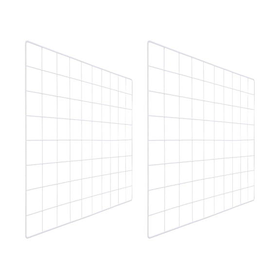 Uxcell 2Pcs Grid Wall Panels (20" x 16") Gridwall Panel Metal Wire Grid PanelDisplay Stand, Fits Retail Display/Craft Show/Home Storage/Decor, White