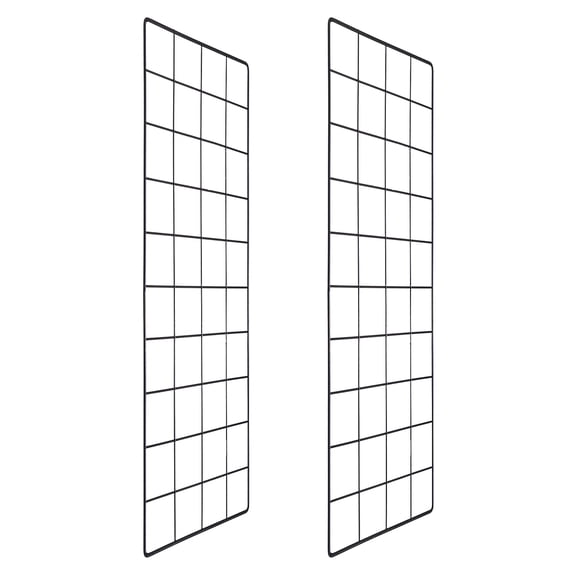 Uxcell 2Pcs Grid Wall Panels (20" x 8") Gridwall Panel Metal Wire Grid PanelDisplay Stand, Fits Retail Display/Craft Show/Home Storage/Decor, Black