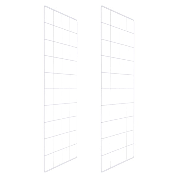 Uxcell 2Pcs Grid Wall Panels (20" x 8") Gridwall Panel Metal Wire Grid PanelDisplay Stand, Fits Retail Display/Craft Show/Home Storage/Decor, White