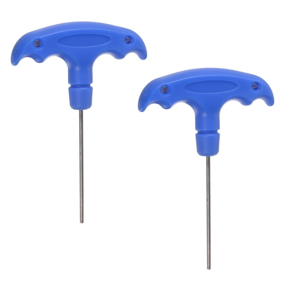 Uxcell 2Pcs H2 T-Handle Hex Wrench 2mm S2 Steel T-Key Inner Hexagon Spanner Repair Tool