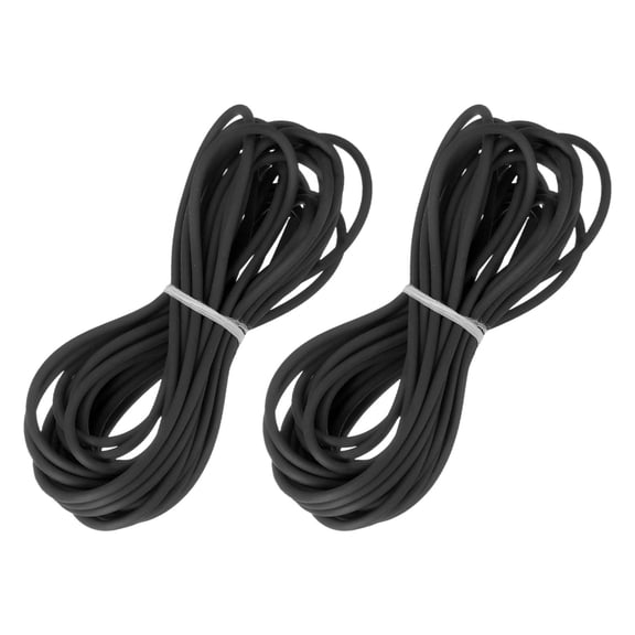 Uxcell Hollow Pipe Rubber Cord, Hollow Tube Silicone Tubing Spool for DIY Jewelry Making Knitting Beading Craft Black