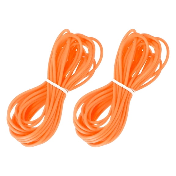Uxcell Hollow Pipe Rubber Cord, Hollow Tube Silicone Tubing Spool for DIY Jewelry Making Knitting Beading Craft Orange