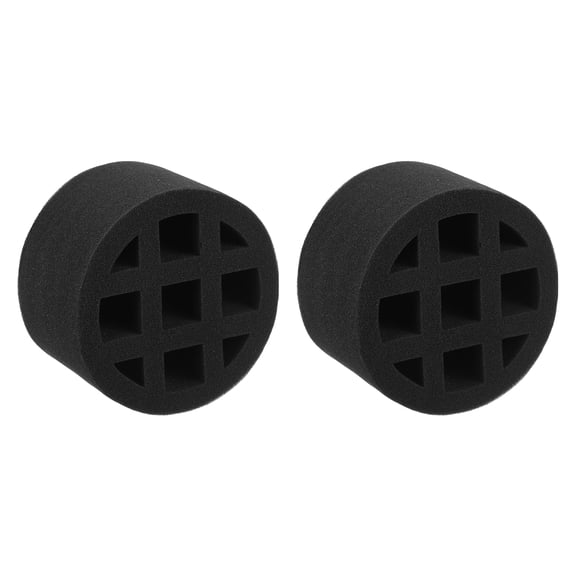 Uxcell 2Pcs In-line Duct Sound Absorbing Tool Sponge, (160mm/ 6") - Elastic Duct Noise Reducing Foam Sound Insulation Silence Ducting Accessories for Round Ventilation Pipes, Black