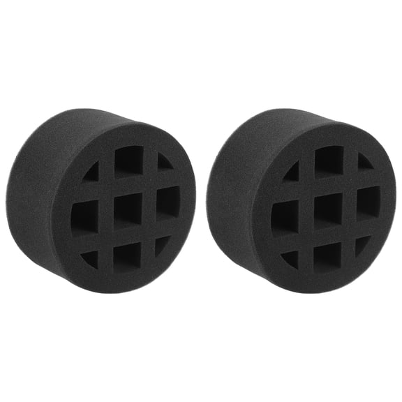 Uxcell 2Pcs In-line Duct Sound Absorbing Tool Sponge, (200mm/ 8") - Elastic Duct Noise Reducing Foam Sound Insulation Silence Ducting Accessories for Round Ventilation Pipes, Black