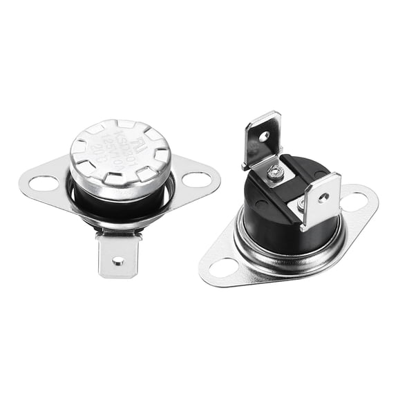 Uxcell 2Pcs KSD301 Thermostat NC Temperature Switch, 20C/68F 10A Snap Disc Thermal Control Switch Overheat Protection for Oven Microwaves Coffee Maker, Bakelite Normally Closed