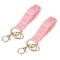 thumbnail image 1 of Uxcell 2Pcs Keychain Wristlet, Stretchy Lanyard Bracelet Scrunchie Keychain, Elastic Wristlet Car Key Chain with Detachable Rings and Buckles Anti-Loss Phone Chain for Women, Pink, 1 of 7