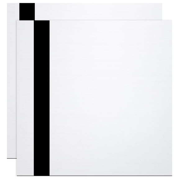 Uxcell 2Pcs Laser Engraving Sheet, 11.8x11.8" Double Color ABS Plastic Engraved Sheet Material for Plate Custom Craft Name Sign Badge Office Label DIY, Silver/Black