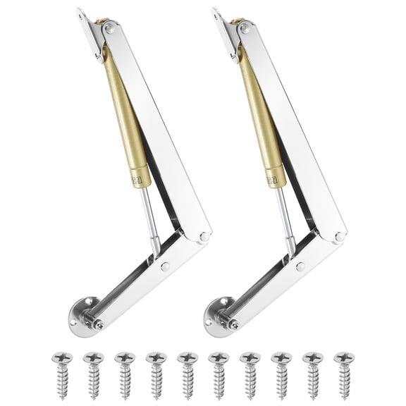 Uxcell 2Pcs Lid Support Hinge, 200N Gas Struts Soft Close Folding Lid Stay Hinges