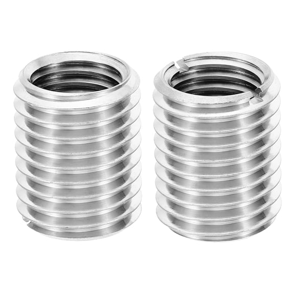 Uxcell 2Pcs M20xM16x25mm Male to Female Stainless Steel Thread Repair Insert, Silver Tone