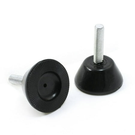 Uxcell 2Pcs M8 x 30 Thread 40mm Dia Rubber Base Furniture Leveling Feet Mounts