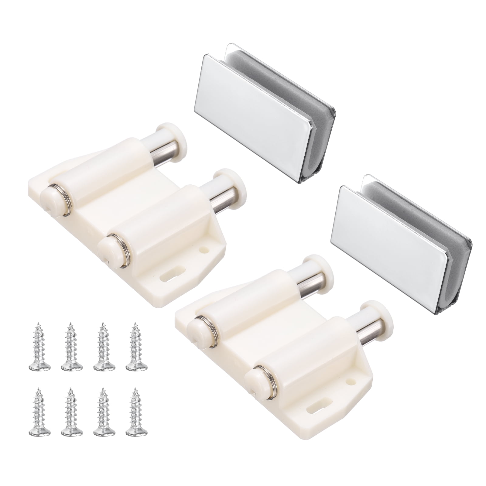 Uxcell 2Pcs Magnetic Touch Push Open Latch, Glass Door Catch Latch ...