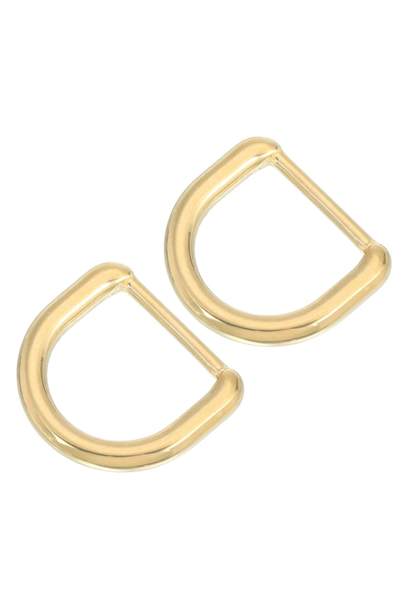 2Pcs Metal Rings Buckle for Bag Belt Strap, D-shaped 25mm Inner Width
