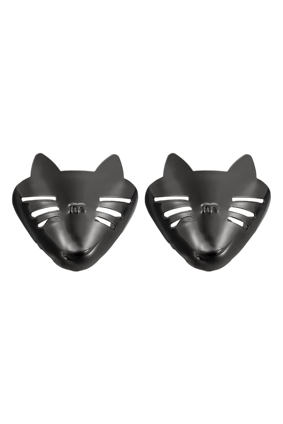 2Pcs Metal Shoes Pointed Protector Caps for High Heel Repair and Decoration Black