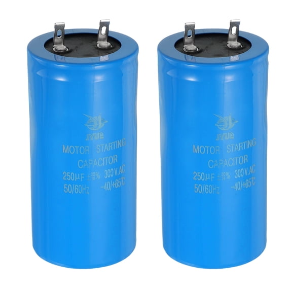 Uxcell 2Pcs Motor Start Capacitor, 250uf 300V CD60 Running Capacitor Starting Capacitor for Air Conditioners, Electric Motor Starts Running