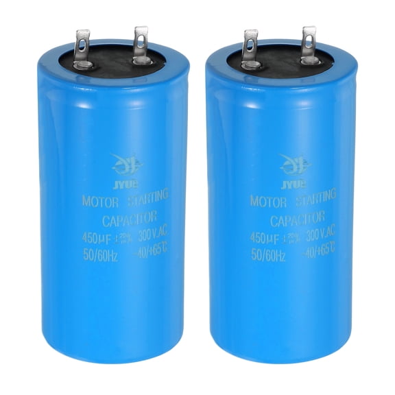 Uxcell 2Pcs Motor Start Capacitor, 450uf 300V CD60 Running Capacitor Starting Capacitor for Air Conditioners, Electric Motor Starts Running