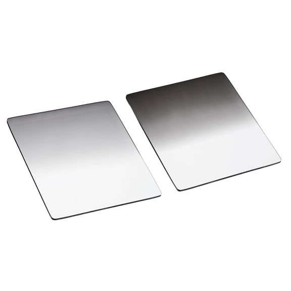 Uxcell 2Pcs ND4/ND8 Reverse GND Filter (84 x 95 mm) - Square High Transmittance Graduated Neutral Density Lens Filter for Long Exposure and Landscape Photography, Gray