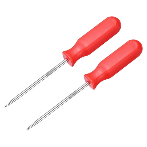 Uxcell 2Pcs O-Ring Straight Pick,140mm Oil Seal Gasket Precision Screwdriver Puller Remover Removal Tool for Remove Hoses and Gaskets Electronics Maintenance Tools, Red