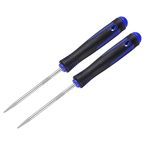Uxcell 2Pcs O-Ring Straight Pick,166mm Oil Seal Gasket Precision Screwdriver Puller Remover Removal Tool for Remove Hoses and Gaskets Electronics Maintenance Tools, Black Blue