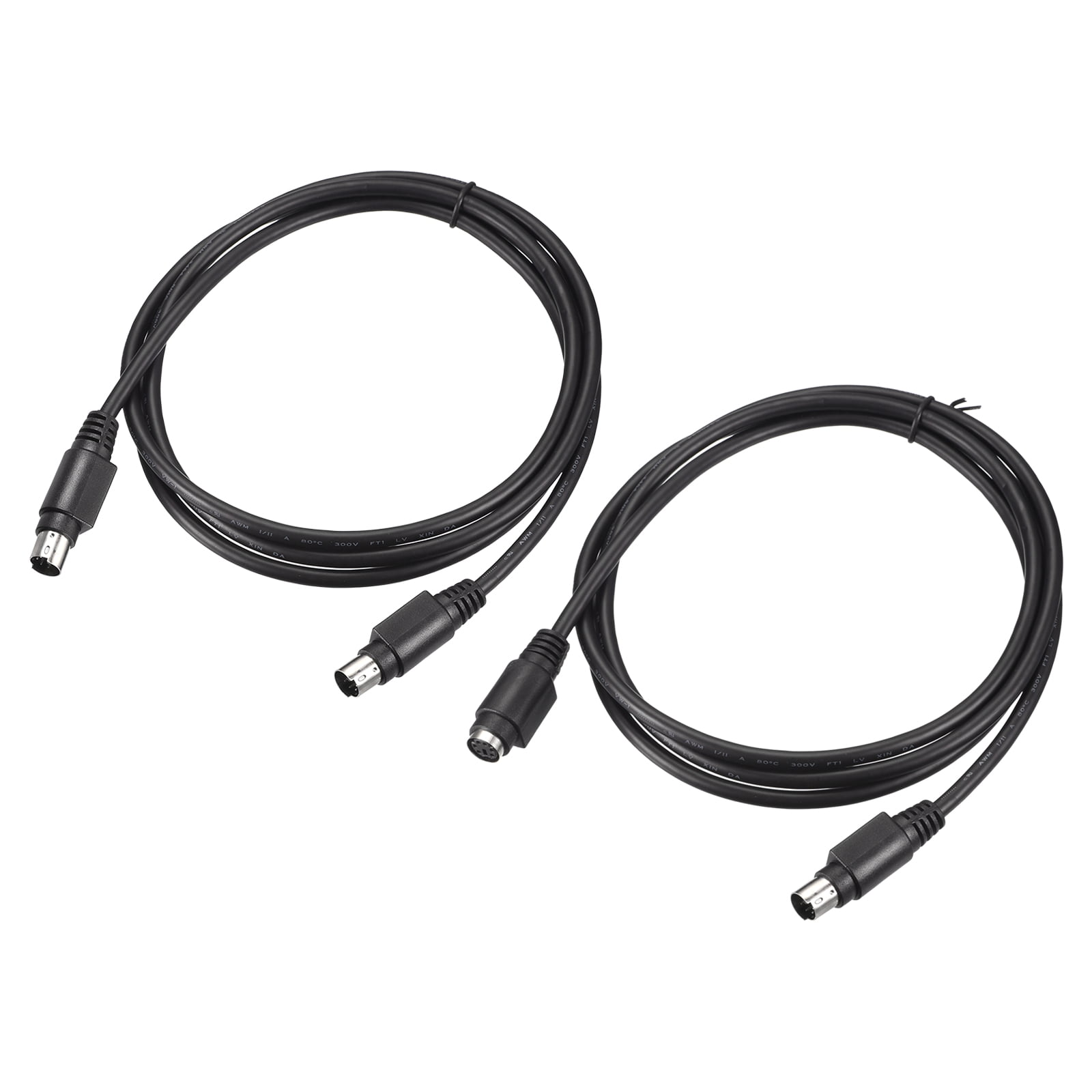 Uxcell 2Pcs PS/2 Mouse and Keyboard Extension Cable 6 Pin 4.92 Feet ...