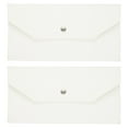 thumbnail image 1 of Uxcell 2Pcs PU Leather Envelope Wallet Card, Reusable Money Pouch Small Leather Organizer Pouch for Women Men Travel,White, 1 of 6