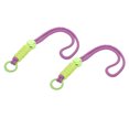 thumbnail image 1 of Uxcell 2Pcs Paracord Lanyard Keychain with Spring Ring, Purple, Light Green, 1 of 7