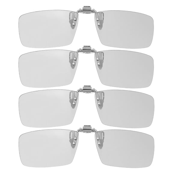 Uxcell 2Pcs Polarized Clip-on 3D Glasses, Passive Square 3D Viewing Glasses Frames