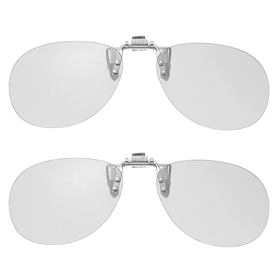 Uxcell 2Pcs Polarized Clip-on 3D Glasses, Passive Square 3D Viewing Glasses Frames