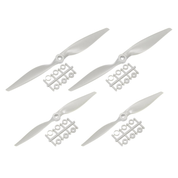 Uxcell 2Pcs RC Propellers 2 Vane Blades Props 10x6", 14x7" Grey with Adapter Rings