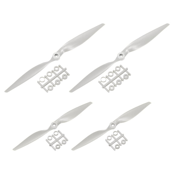 Uxcell 2Pcs RC Propellers 2 Vane Blades Props 5x5", 16x8" Grey with Adapter Rings
