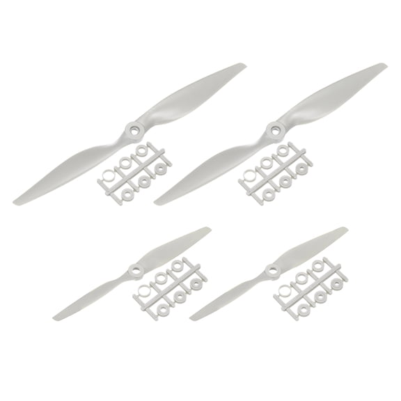 Uxcell 2Pcs RC Propellers 2 Vane Blades Props 7x5", 15x8" Grey with Adapter Rings