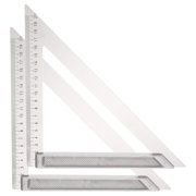 Uxcell 2Pcs Rafter Square 8 Imperial Aluminum Alloy Carpenter Measuring Layout Tool Metal Triangle Ruler Protractor for Woodworking and Carpentry