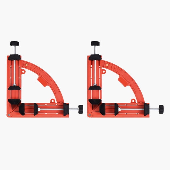 Uxcell 2Pcs Right Angle Clamp 7.48"(190mm) ABS Plastic 30-90 Degree Adjustable Woodworking Corner Clamp Photo Frame Vise Fixture Tools for Home Improvement Wooden DIY Projects, Red