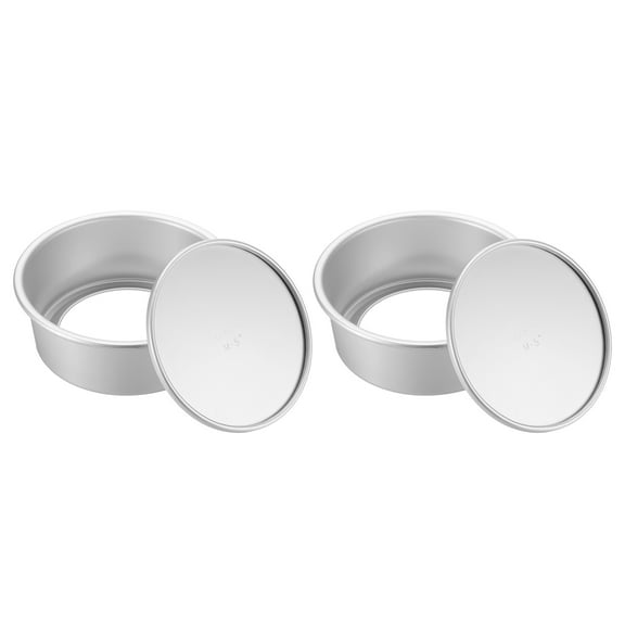 Uxcell 2Pcs Round Cake Pan with Removable Loose Bottom 5" Small Cheesecake Pan Anodized Aluminum Nonstick Baking Pan