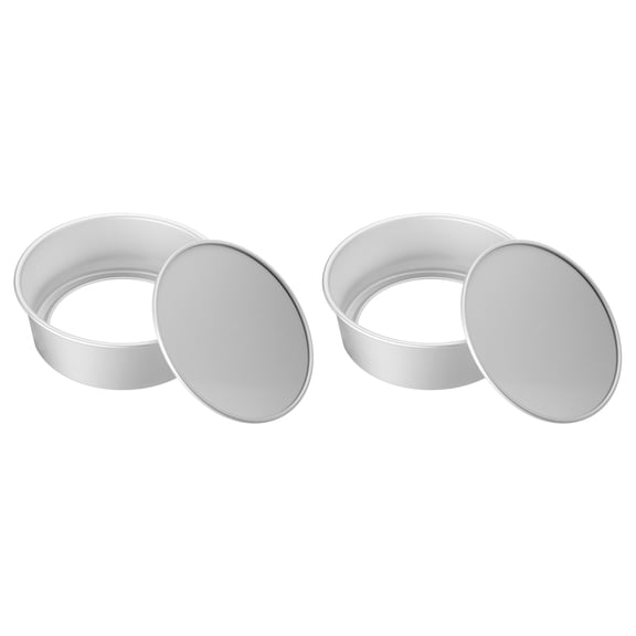 Uxcell 2Pcs Round Cake Pan with Removable Loose Bottom 8" Small Cheesecake Pan Anodized Aluminum Nonstick Baking Pan