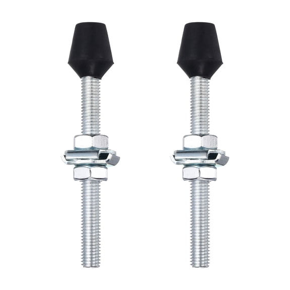 Uxcell 2Pcs Rubber Head Toggle Clamps, M10x110mm Carbon Steel Toggle Clamp Screw Assembly for Boxes, Cabinets, Doors with 4Pcs Screws and Washers