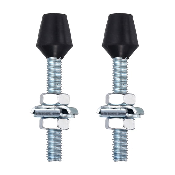 Uxcell 2Pcs Rubber Head Toggle Clamps, M10x87mm Carbon Steel Toggle Clamp Screw Assembly for Boxes, Cabinets, Doors with 4Pcs Screws and Washers