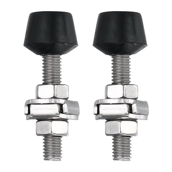 Uxcell 2Pcs Rubber Head Toggle Clamps, M5 x 36mm 304 Stainless Steel Toggle Clamp Screw Assembly for Boxes, Cabinets, Doors with 4Pcs Screws and Washers