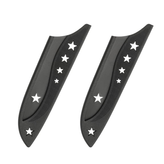 Uxcell 2Pcs Safety Knife Covers Sleeves, Universal PP Knife Sheaths Edge Guards Blade Protector Covers for 5.1" Paring Knife Portable for Kitchen Camping Picnics Accessory, Black