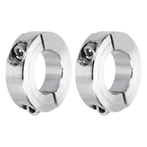 Uxcell 2Pcs Shaft Collar 30mm Bore Double Split Aluminium Alloy Clamping Shaft Collars