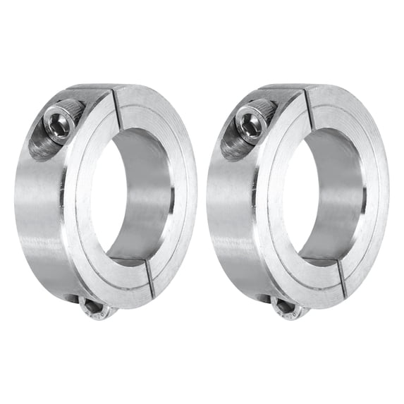 Uxcell 2Pcs Shaft Collar 32mm Bore Double Split Aluminium Alloy Clamping Shaft Collars
