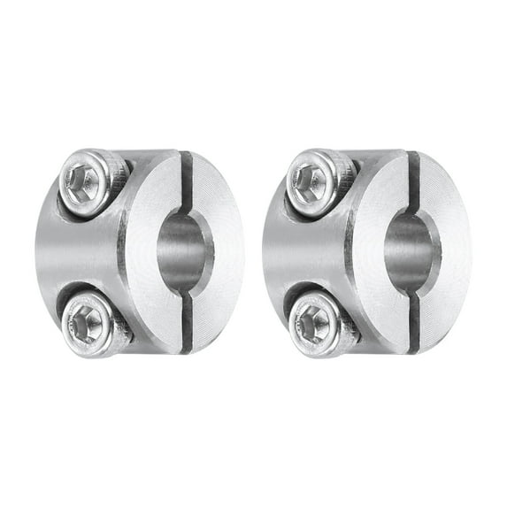 Uxcell 2Pcs Shaft Collar 6mm Bore Double Split Aluminium Alloy Clamping Shaft Collars