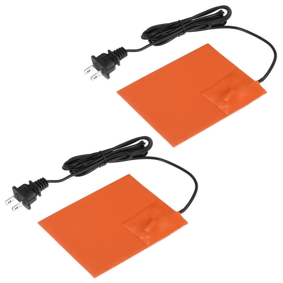 Uxcell 2Pcs Silicone Heating Pad, 120V 150W Car Engine Block Oil Pan Heater Heater Strip for Constant Temperature 127mm x 102mm