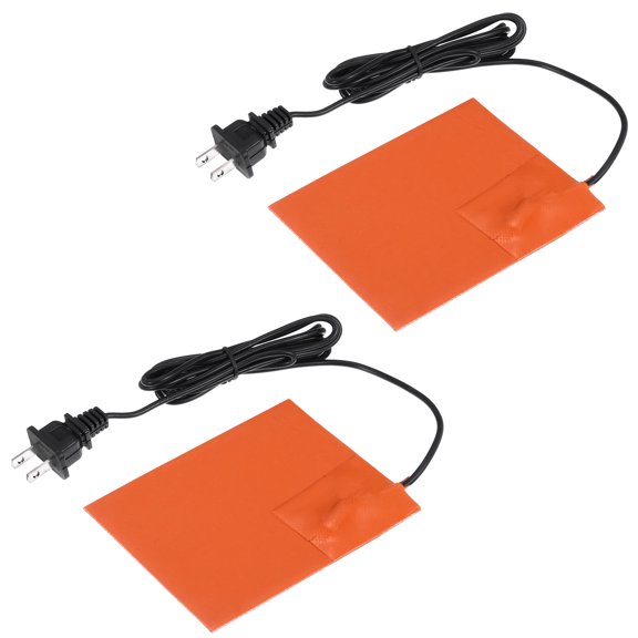 Uxcell 2Pcs Silicone Heating Pad, 220V 150W Car Engine Block Oil Pan Heater Heater Strip for Constant Temperature 127mm x 102mm