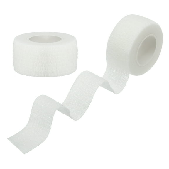 Uxcell 2Pcs Sports Self-Adhesive Tape, 2"x5Yards Bandage Wrap Tape, White
